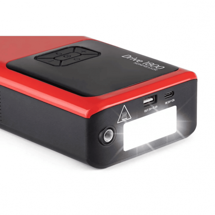 AVVIATORE PORTAT. E COMPRESSORE AD ARIA DRIVE 1800 KOMPRESSOR TELWIN - TENS. AVVIAMENTO 12V - CORRENTE AVVIAM. MAX 1800A **